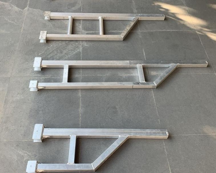 Australian Standard Aluminum 2 Plank System Twin Plank System Edge Protection Work Platforms with Steel Post and Guardrails