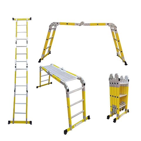 Fiberglass Multifunction Ladder-Yellow