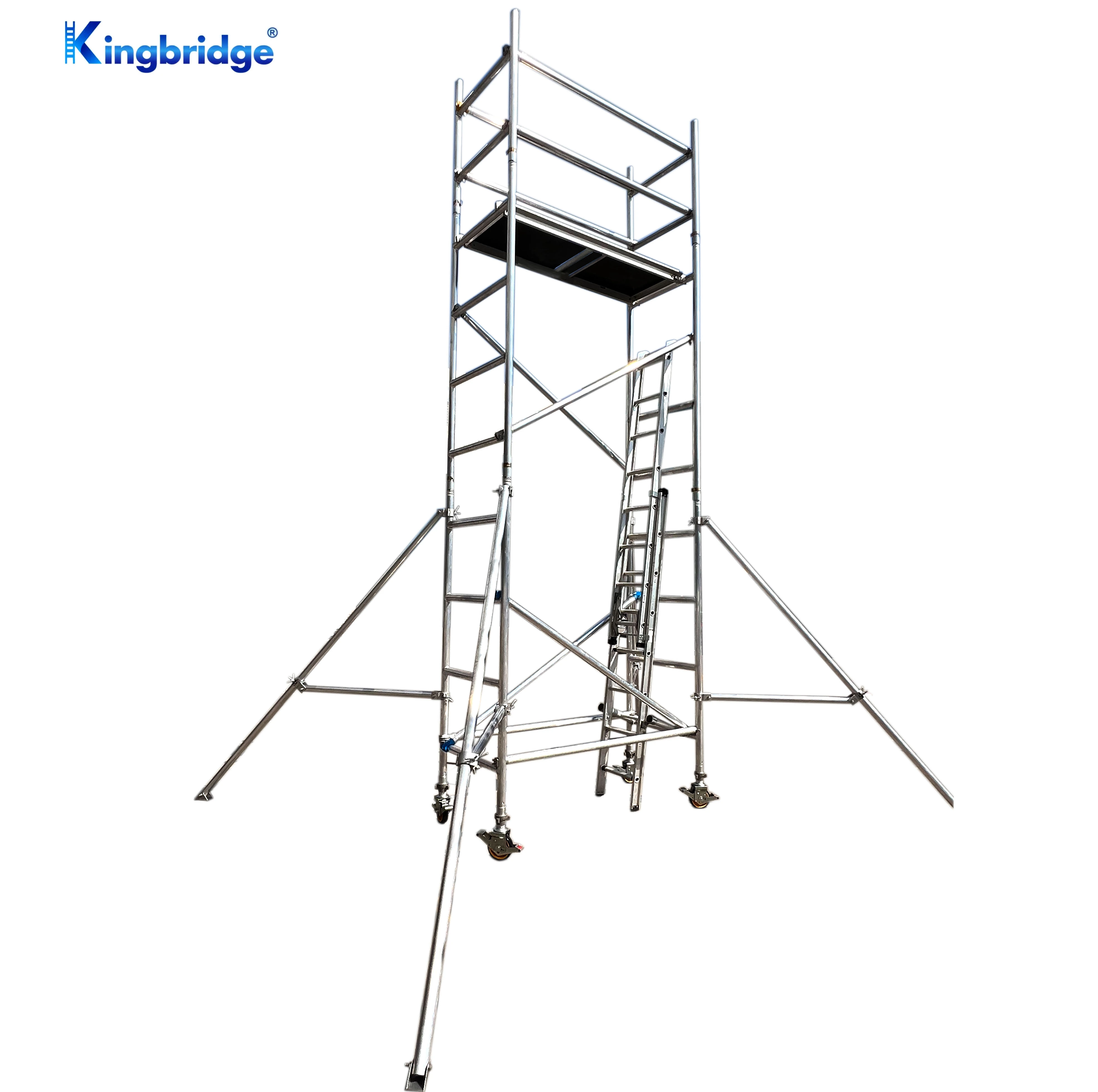 4.0m Single Width Aluminum Scaffold Clip in Ladder